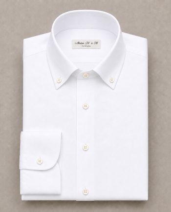 Camicia Twill Bianco | Collo Button Down