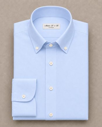 Camicia Twill Azzurro | Collo Button Down